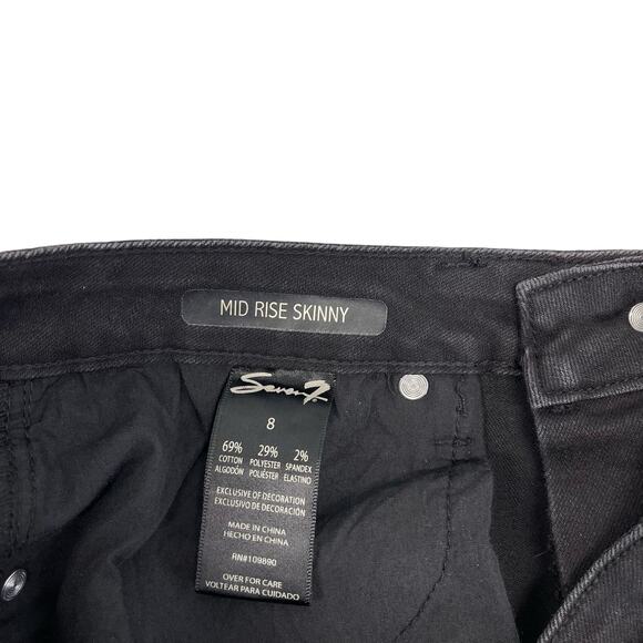 Seven Mid Rise Skinny Jeans Women Size 8 - Picture 3 of 11